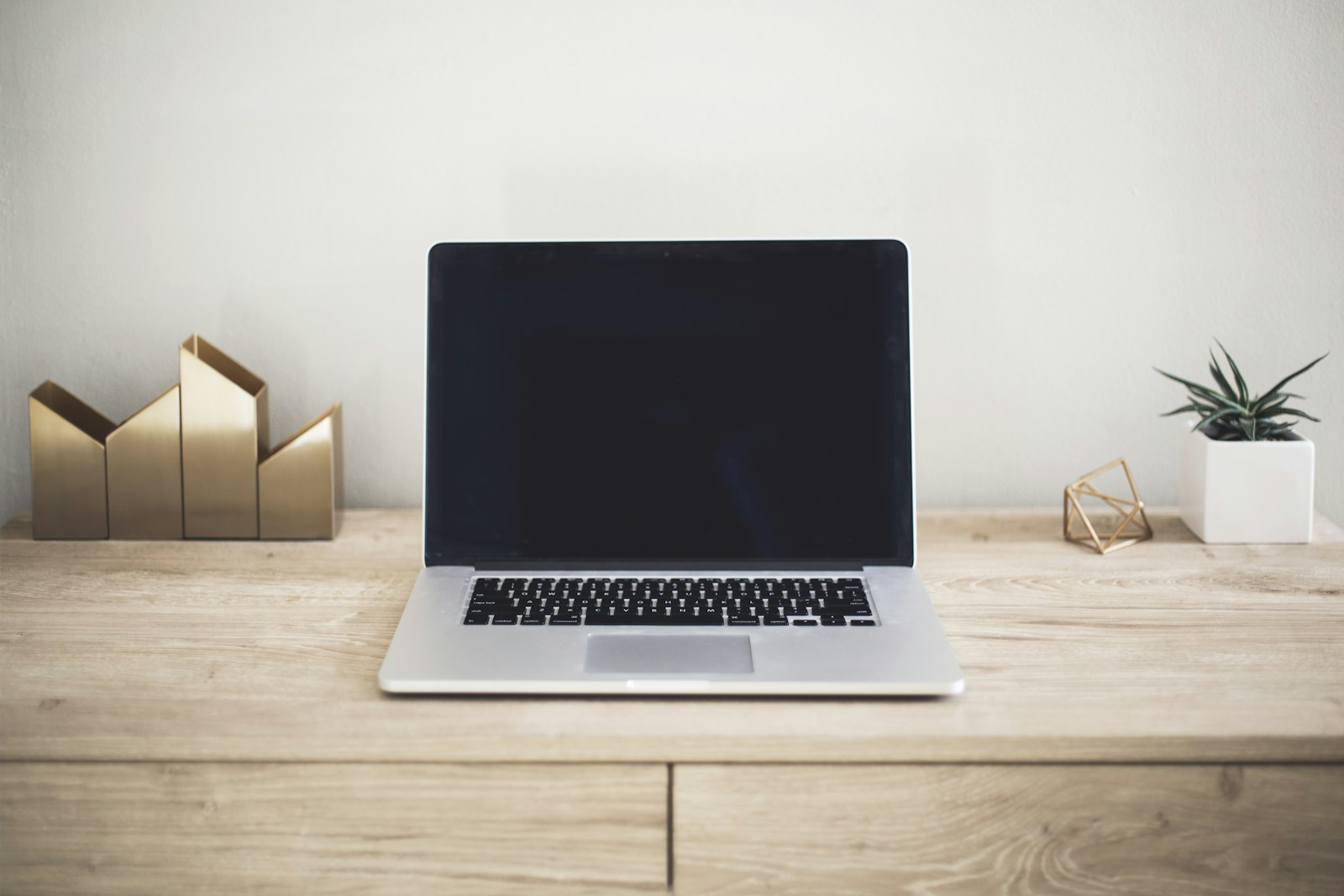 Modern laptop computer on a clean office desk